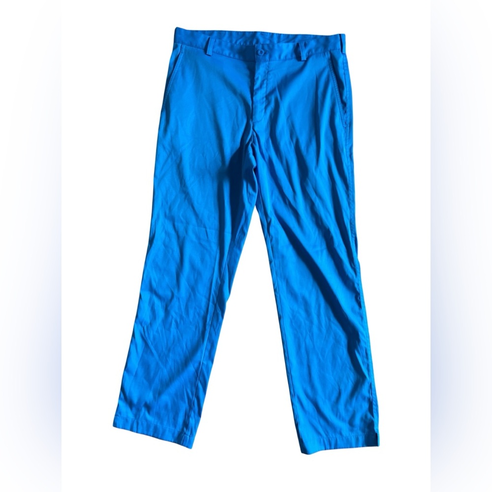 Nike Golf Pants Mens 34 Blue Performance Chino Pockets Straight Leg 32 Inseam